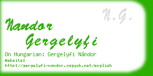 nandor gergelyfi business card